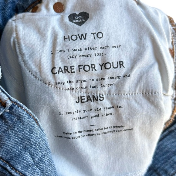 Madewell The Perfect Vintage Super High Rise Medium Wash Straight Jean Size 28 - Picture 11 of 12